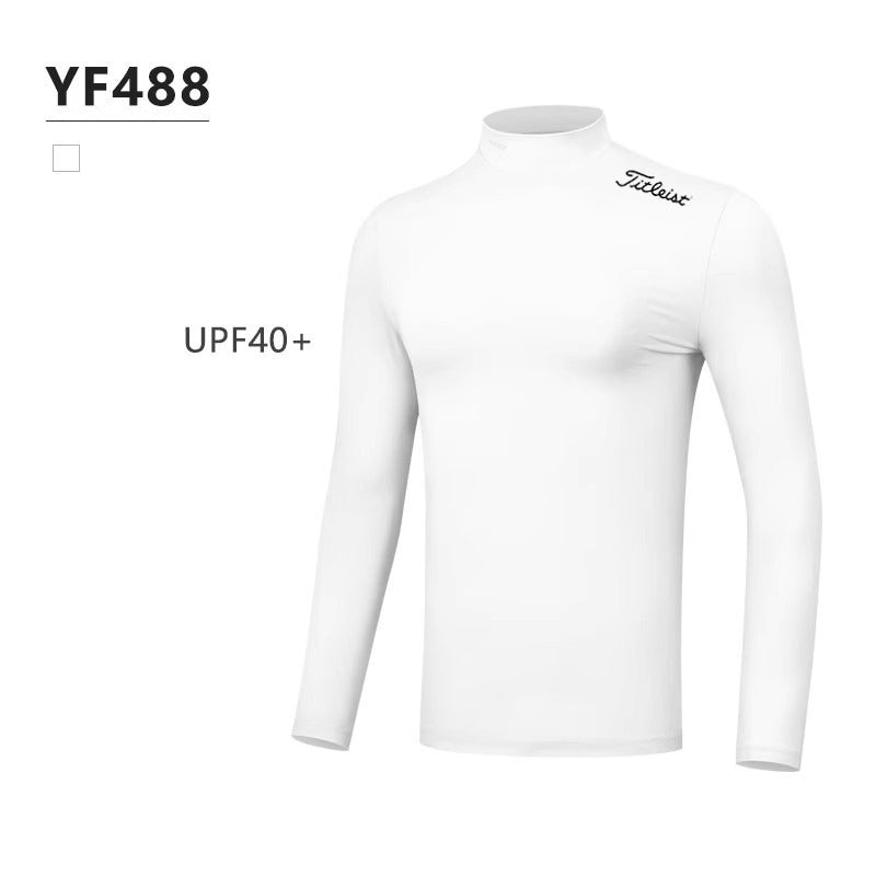 Golf sunscreen clothes men's ice silk bottoming shirt summer underwear top long sleeve t-shirt clothing golf clothes