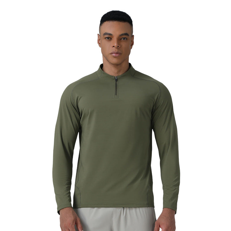 Half Zip Training Shirt - Men's Fleece Lined Long Sleeve Workout Top