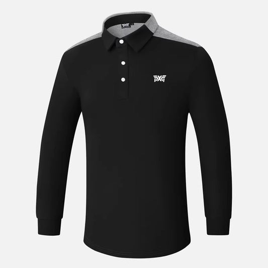 Winter new golf clothing men's long-sleeved polo shirt quick-drying breathable anti-pilling outdoor sports t-shirt