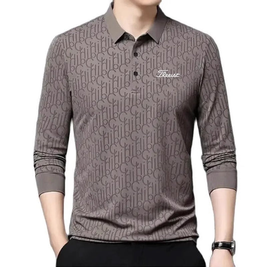Tit Original Single Men's Golf Clothing Long Sleeve Business Multifunctional Top Fashion GOLF Long Sleeve Polo Shirt