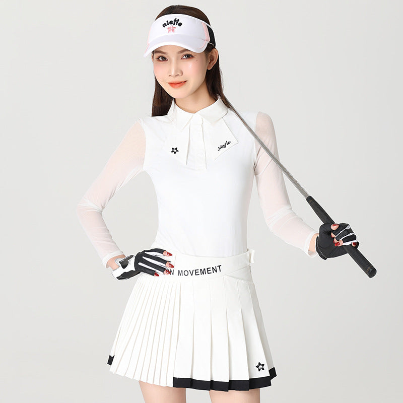 Women's Tennis Golf Set - Premium Milk Silk Athletic Wear | Quick-Dry Top & Skirt