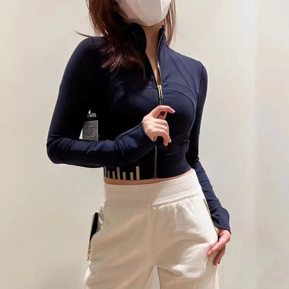 Cropped Yoga Jacket - Double-Sided Sports Outerwear