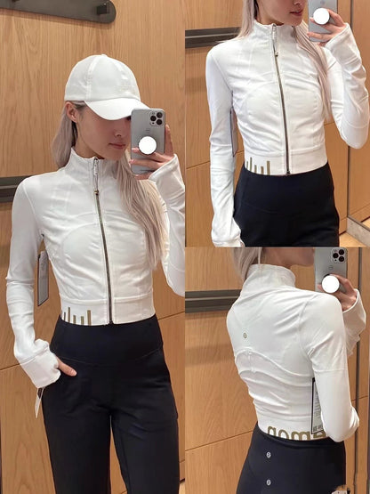Cropped Yoga Jacket - Double-Sided Sports Outerwear