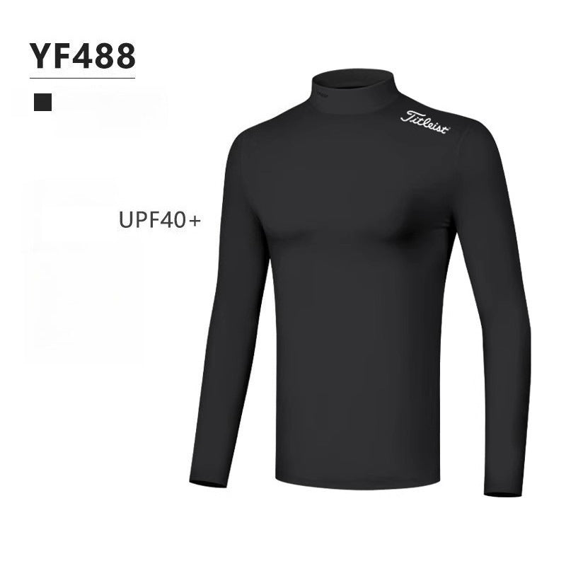 Golf sunscreen clothes men's ice silk bottoming shirt summer underwear top long sleeve t-shirt clothing golf clothes