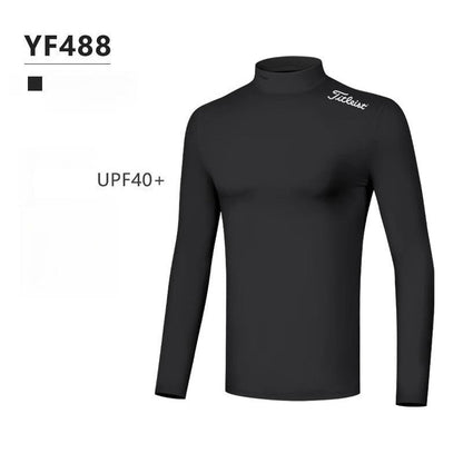 Golf sunscreen clothes men's ice silk bottoming shirt summer underwear top long sleeve t-shirt clothing golf clothes