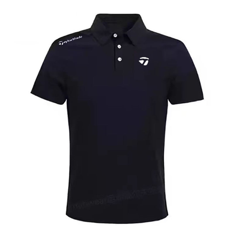 2025 J-K Style Men's Golf Polo - Stand Collar Breathable Short Sleeve Tee
