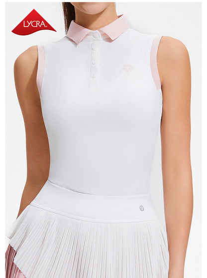 Sleeveless Polo Top - Breathable Tennis & Golf Performance Wear