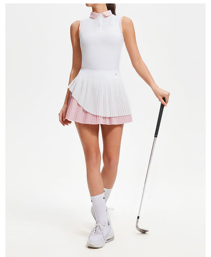 Sleeveless Polo Top - Breathable Tennis & Golf Performance Wear