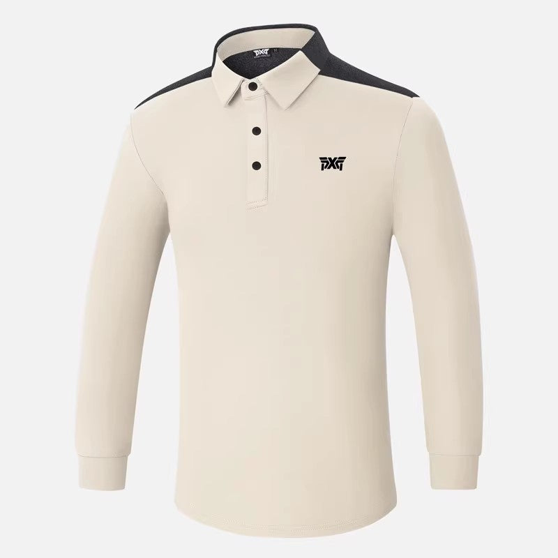 Winter new golf clothing men's long-sleeved polo shirt quick-drying breathable anti-pilling outdoor sports t-shirt