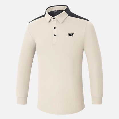 Winter new golf clothing men's long-sleeved polo shirt quick-drying breathable anti-pilling outdoor sports t-shirt