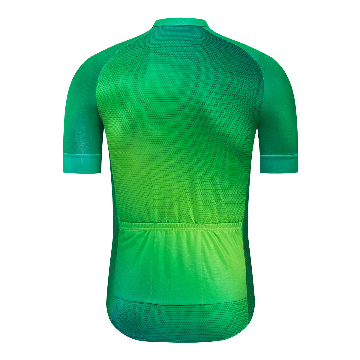 Green Gradient Cycling Jersey - Short Sleeve Breathable Bike Top