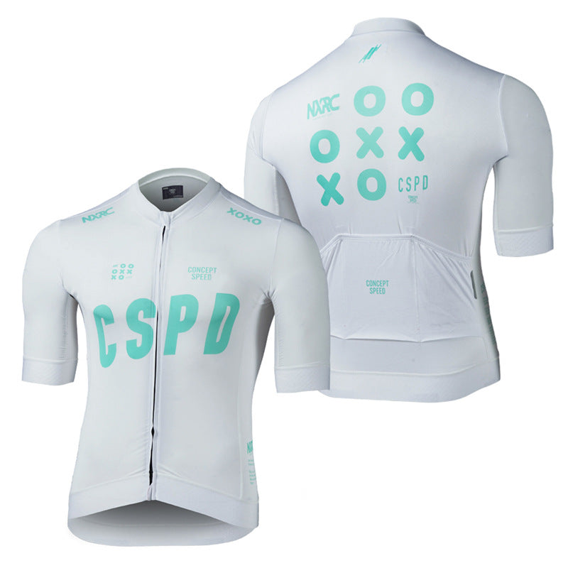 CSPD Men's Cycling Jersey - Milk Silk Slim-Fit Breathable Short Sleeve
