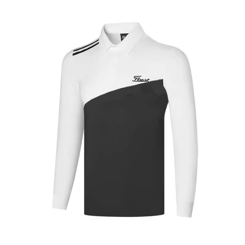 Golf Top | Men's Stand Collar Long Sleeve Performance Shirt