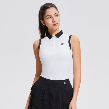Sleeveless Polo Top - Breathable Tennis & Golf Performance Wear