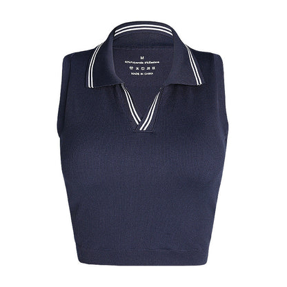 Yoga & Tennis Set - Sleeveless Top with Fixed Cup & Pleated Skirt