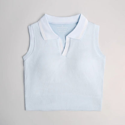 Yoga & Tennis Set - Sleeveless Top with Fixed Cup & Pleated Skirt