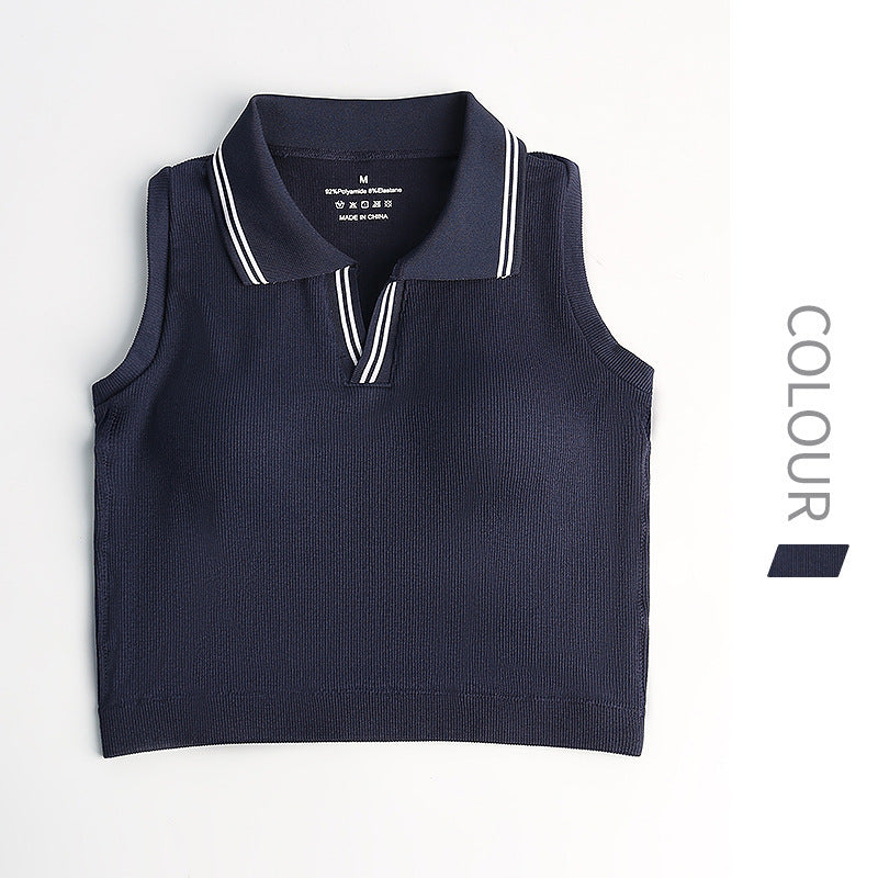 Yoga & Tennis Set - Sleeveless Top with Fixed Cup & Pleated Skirt