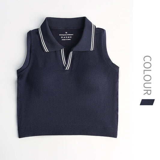 Yoga & Tennis Set - Sleeveless Top with Fixed Cup & Pleated Skirt