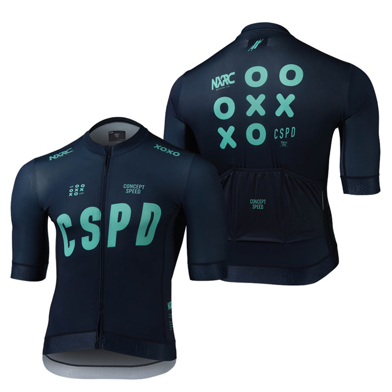 CSPD Men's Cycling Jersey - Milk Silk Slim-Fit Breathable Short Sleeve