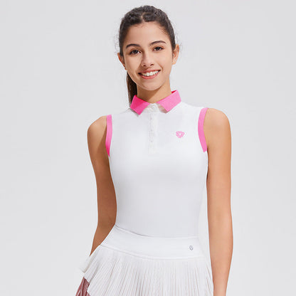 Sleeveless Polo Top - Breathable Tennis & Golf Performance Wear