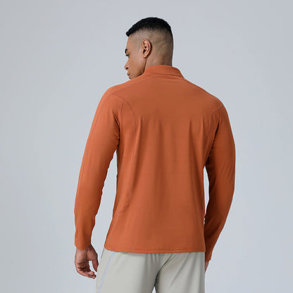 Half Zip Training Shirt - Men's Fleece Lined Long Sleeve Workout Top