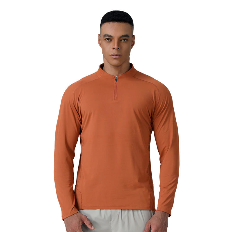 Half Zip Training Shirt - Men's Fleece Lined Long Sleeve Workout Top