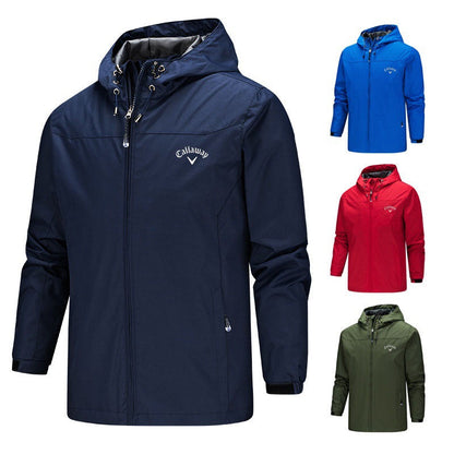 Golf Hooded Trench Coat - waterproof Jacket for Spring & Autumn Fashion
