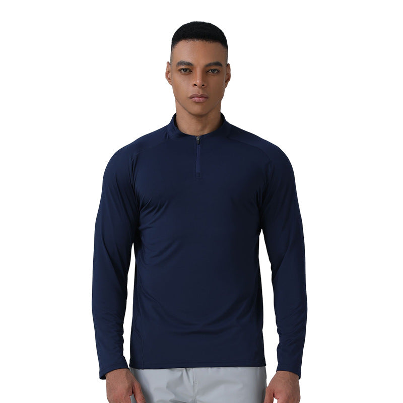Half Zip Training Shirt - Men's Fleece Lined Long Sleeve Workout Top