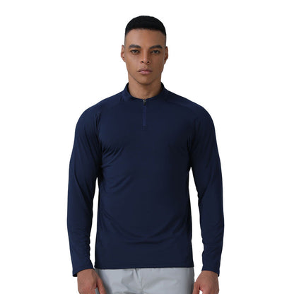Half Zip Training Shirt - Men's Fleece Lined Long Sleeve Workout Top