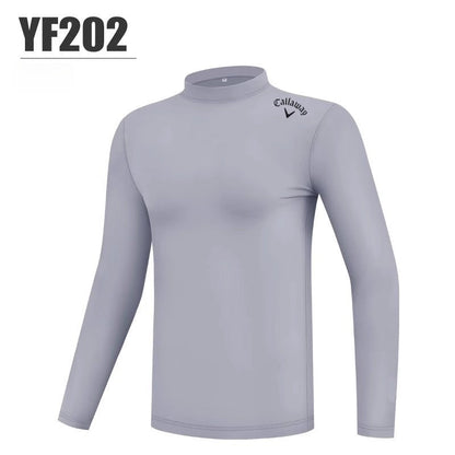 Golf sunscreen clothes men's ice silk bottoming shirt summer underwear top long sleeve t-shirt clothing golf clothes