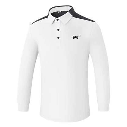 Winter new golf clothing men's long-sleeved polo shirt quick-drying breathable anti-pilling outdoor sports t-shirt