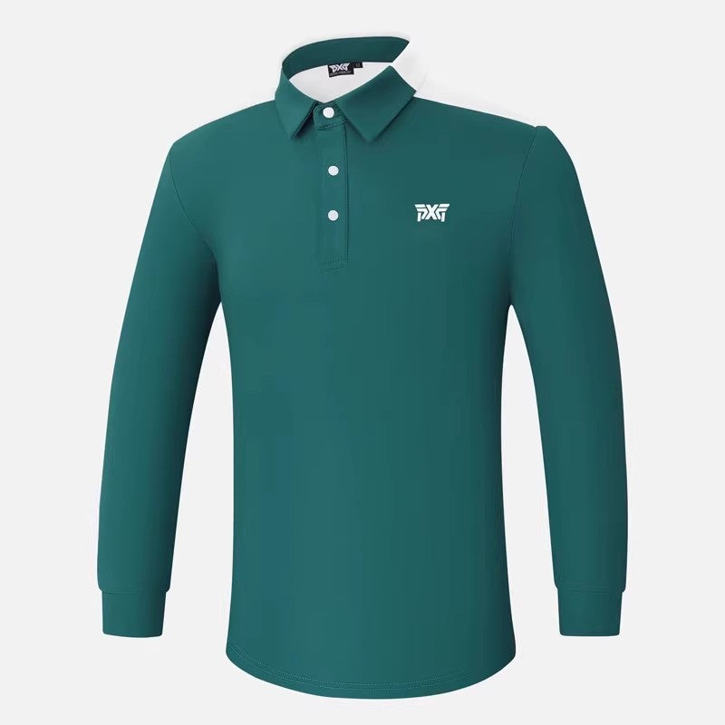 Winter new golf clothing men's long-sleeved polo shirt quick-drying breathable anti-pilling outdoor sports t-shirt