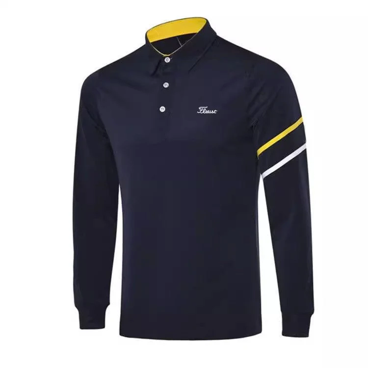 Men's Long Sleeve Golf Polo | Spring/Autumn Performance Top