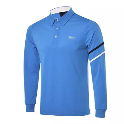 Men's Long Sleeve Golf Polo | Spring/Autumn Performance Top