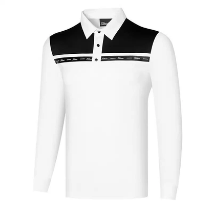 Men's Golf Polo Shirt - Long Sleeve Breathable Quick-Dry