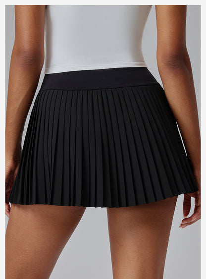 Pleated Tennis Skirt - Women's Anti-See-Through Hip Cover Design
