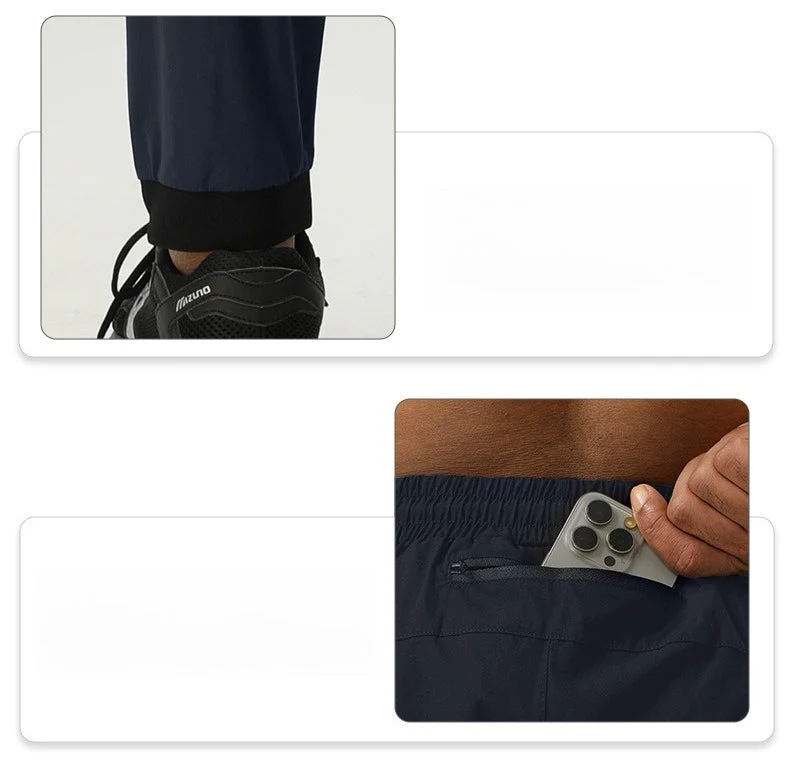 Tie-Up Sweatpants - Men's Quick-Dry 4-Season Training Pants