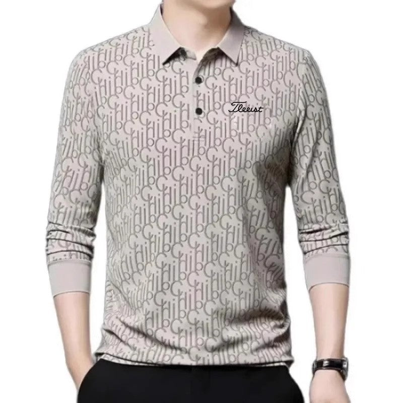 Tit Original Single Men's Golf Clothing Long Sleeve Business Multifunctional Top Fashion GOLF Long Sleeve Polo Shirt