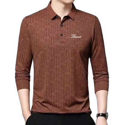 Tit Original Single Men's Golf Clothing Long Sleeve Business Multifunctional Top Fashion GOLF Long Sleeve Polo Shirt